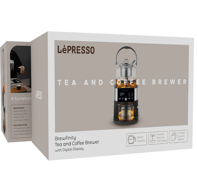 چای و قهوهساز لپرسو LePresso Brewfinity با نمایشگر دیجیتال مدل LPCFFTCB0040BK