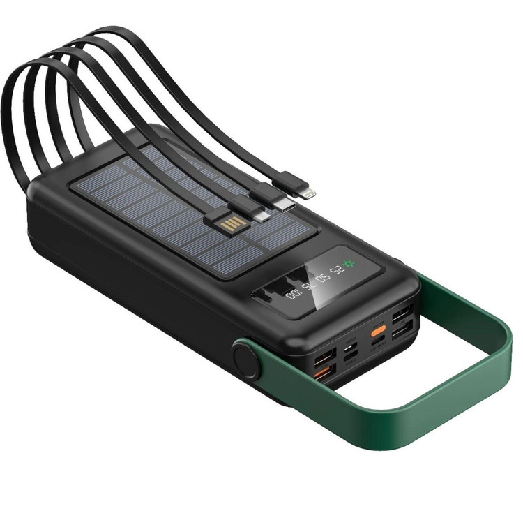 پاوربانک خورشیدی گرین لاین مدل Solar Max | ظرفیت ۳۰٬۰۰۰ میلیآمپرساعت