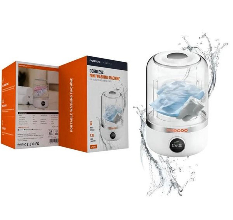 مینی واش قابل حمل پرودو Porodo Lifestyle Cordless Mini Washing Machine