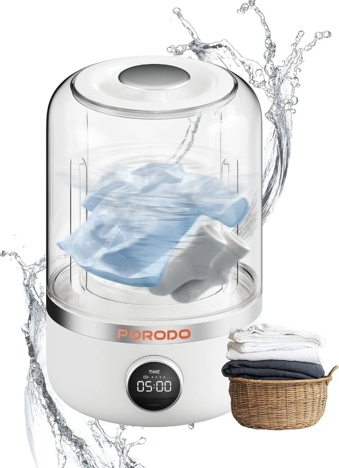 مینی واش قابل حمل پرودو  Porodo Lifestyle Cordless Mini Washing Machine
