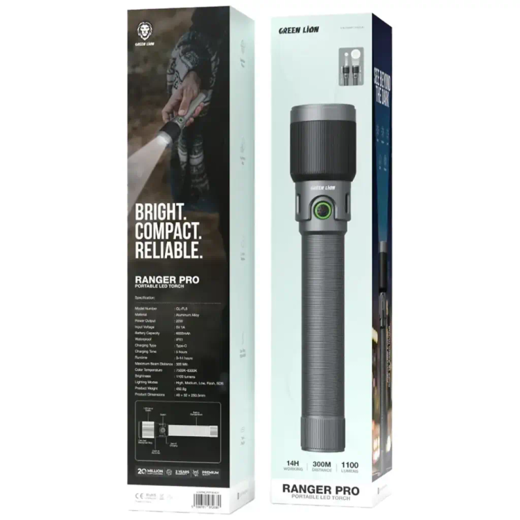 چراغقوه حرفهای گرین لاین مدل Ranger و Ranger Pro