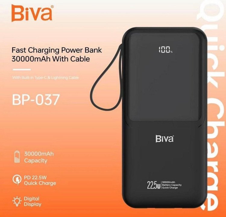 پاوربانک Biva BP-037ظرفیت30,000mAh