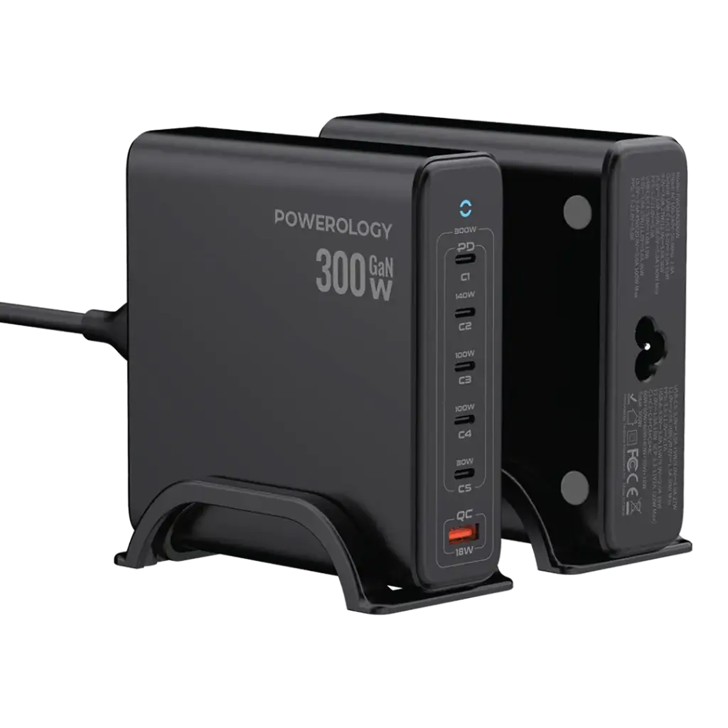 شارژر رومیزی Powerology Volt\-X GaN 300W