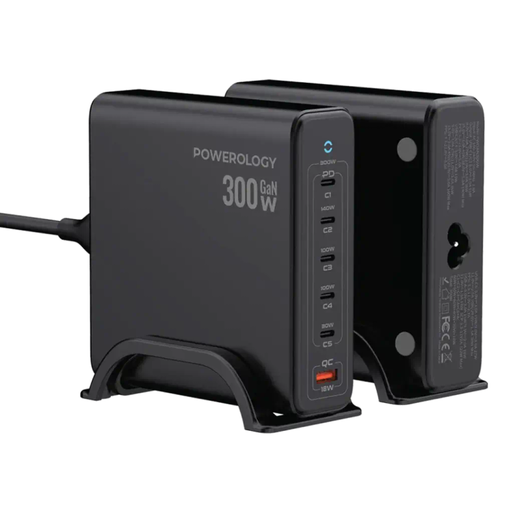 شارژر رومیزی Powerology Volt\-X GaN 300W