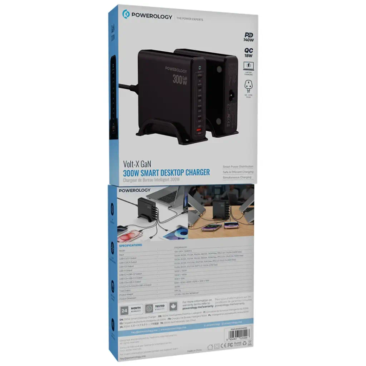 شارژر رومیزی Powerology Volt\-X GaN 300W