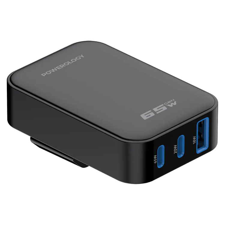 شارژر Powerology CRAB Foldable EU GaN Charger