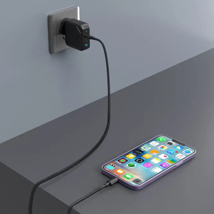 شارژر Powerology 140W Dual PD GaN Charger