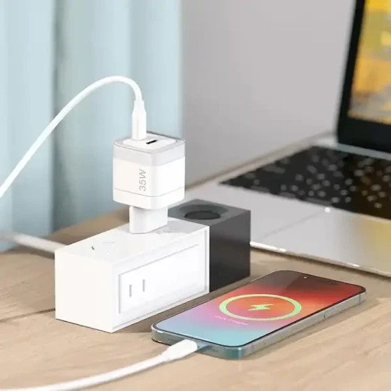 شارژر Powerology LUNEX Series \| Dual\-Port Fast Charging Adapter**