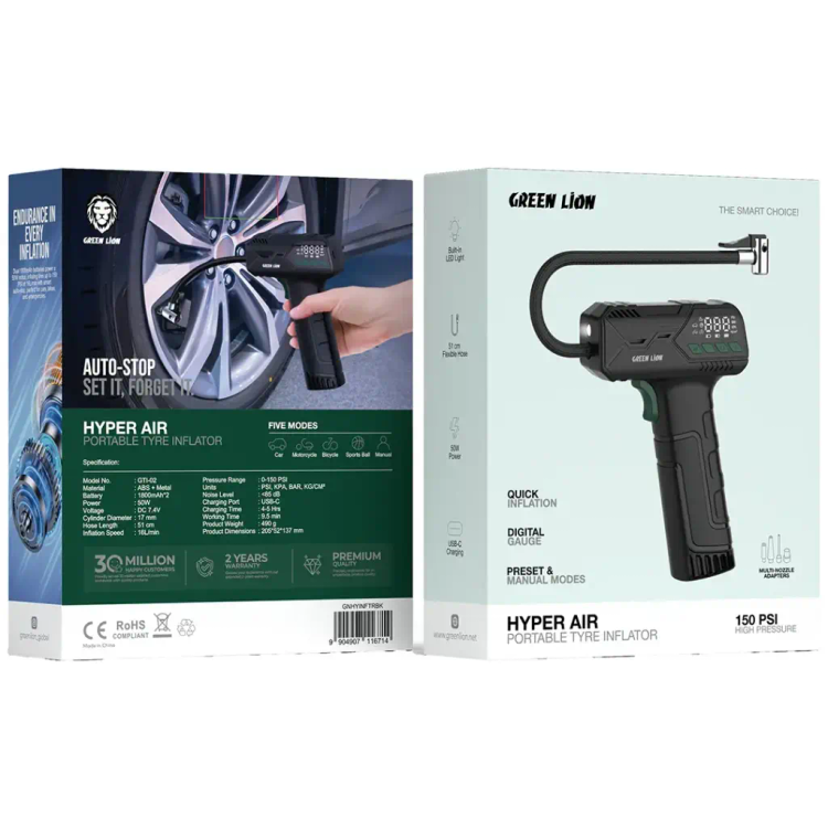 پمپ باد Green Lion Hyper Air Portable Tyre Inflator