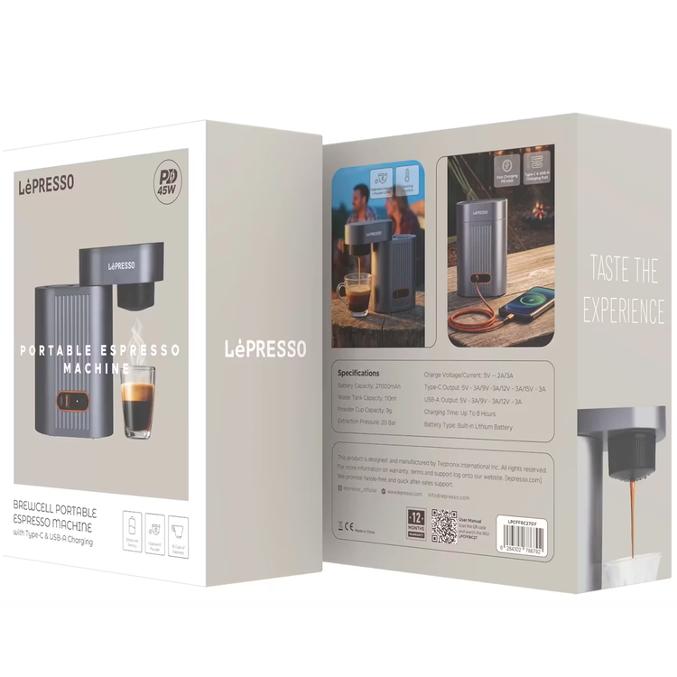 اسپرسوساز قابل حمل لپرسو Lepresso BrewCell با باتری 27000mAh